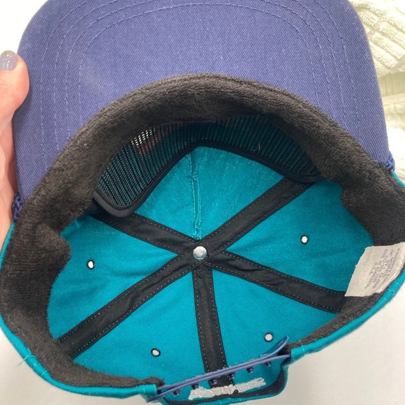 Vintage Surpass Zeneca Snapback Trucker Hat Teal Navy‎ Made in USA - Picture 7 of 8